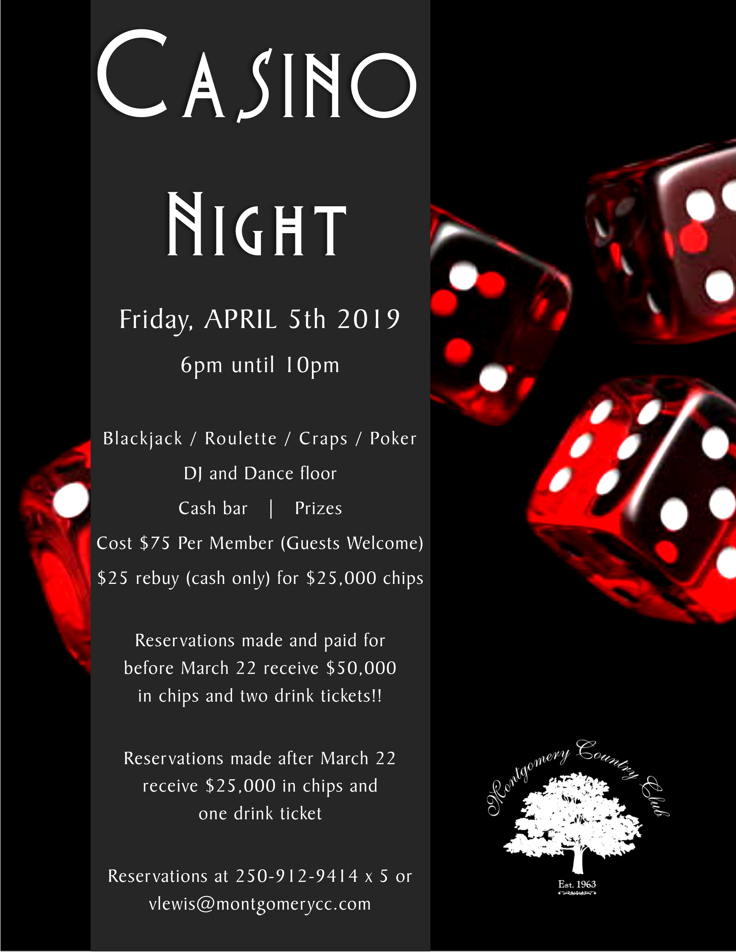 Casino Night Montgomery Country Club 2019 04 05